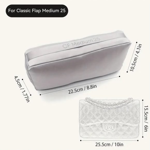 CHANEL LUX SILK PILLOW STORAGE SHAPER FOR FLAP BAGS MINI SMALL MEDIUM JUMBO NEW - Picture 7 of 10